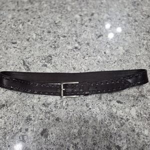 John Deere Genuine Leather Belt Men's 38-42 Brown Deer Logo